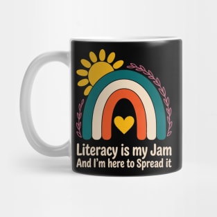 Literacy Is My Jam Literacy Teacher Reading Interventionist Mug